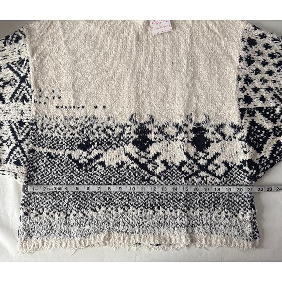 New Free People Midnight Beach Pullover in Evening Ivory Combo Women's Size L - Picture 9 of 10